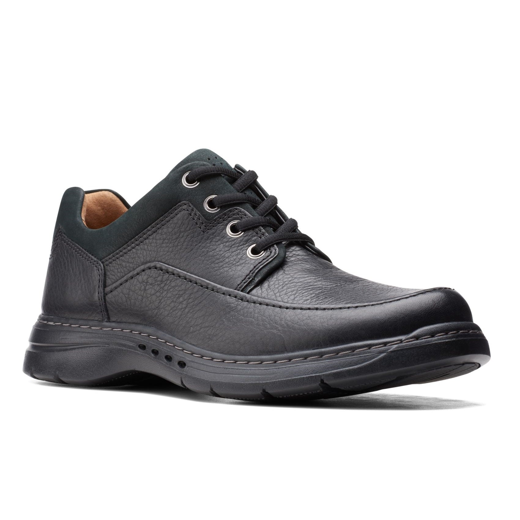 NEW CLARKS men\'s un brawley pace casual shoes in black Brawley Pace Lace Up Shoes - MJ Footwear main image 3